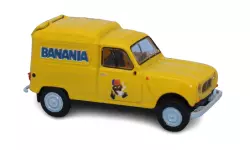 Voiture Renault R4 Fourgon, Banania livrée jaune SAI 2448- HO : 1/87 -