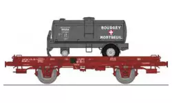Wagon UFR Mono-Porteur + Remorque citerne "BOURGEY" REE Modeles WB646 - HO 1/87