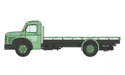 Berliet GLC 6 flatbed truck with coal bag loading