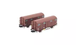 Set 2 wagons couverts  G4 Permaplex ARNOLD HN6515 - SNCF - N 1/160 - EP IV