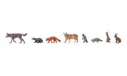Ensemble de 8 animaux de la forêt Faller 151915 - HO : 1/87