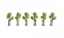 Lot de 6 jeunes arbres avec leur tuteur - NOCH 21538 - HO 1/87