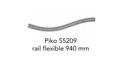 Rail flexible traverses bois Piko 55209 - HO 1/87 - Code 100 - Voie A - 940 mm