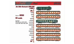 Complete Set Cologne-Ostend 8 cars MODELS WORLD 1601 - HO 1/87 - EP IVA