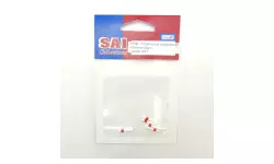 Set of 5 white and red intersection markers