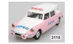 Ambulance citroën DS break, "Aspro" modèle en métal