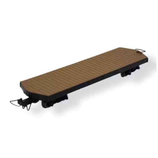 Bruine platte wagon MiniTrains 5142 - HOe 1/87