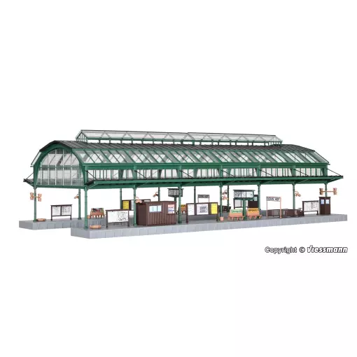 Station platform "Bonn" KIBRI 39565 - HO 1/87 - 440x223x135 mm