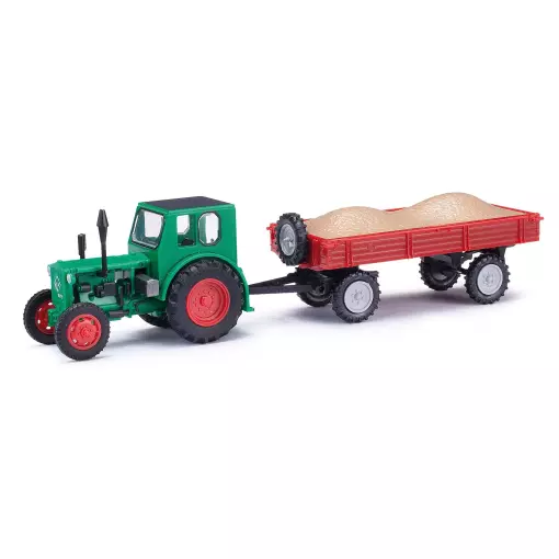 Pioneer tractor and trailer with gravel Busch 210006422 - HO 1/87 -