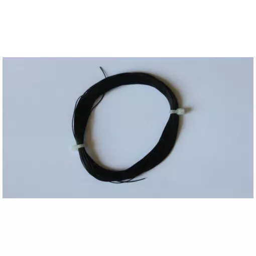 Câble souple 0,5 mm de section, 10 mètres de longueur - couleur noire