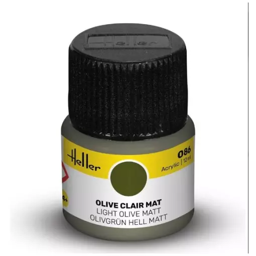 Peinture Acrylique 086 - Olive Clair Mat - Heller 9086 - 12ML