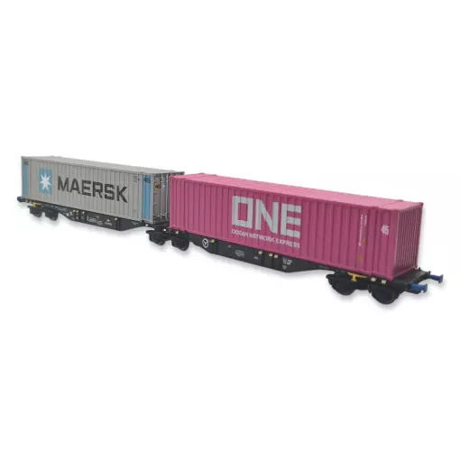 Containerwagen Sggmrss'90 Mehano 90661 - HO 1/87 - PKP Cargo - EP VI
