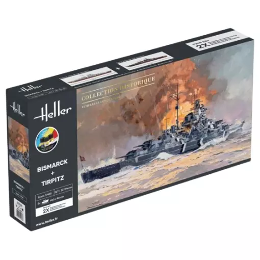 Bateau Bismarck + Tirpitz - Heller 55078 - 1/400