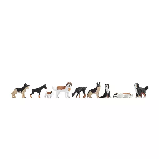 Pack of 9 chiens NOCH 36717 - N : 1/160