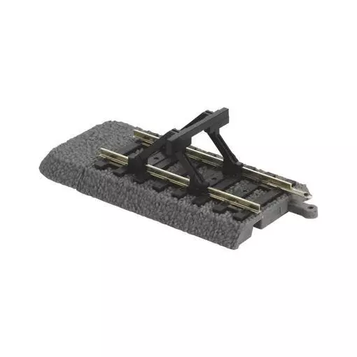 Heurtoir / butoir sur Rail Droit A-Track PU6 Ballasté - PIKO 55446 | Échelle HO 1/87