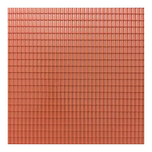 Plaque plastique de toit type tuiles miniatures - Auhagen 52425 - HO 1/87