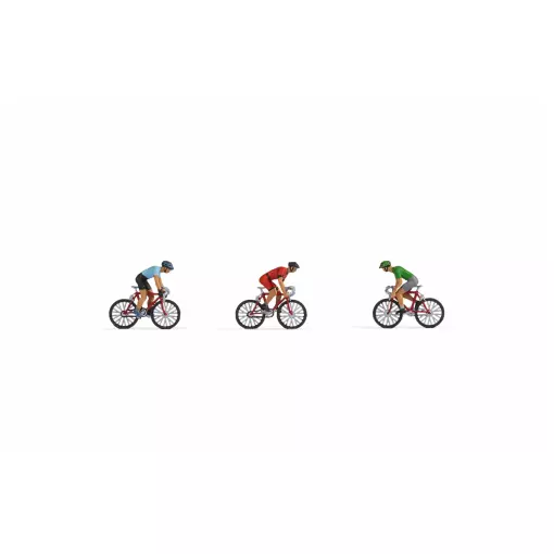 Pack of 3 NOCH 15897 cyclists - HO : 1/87th