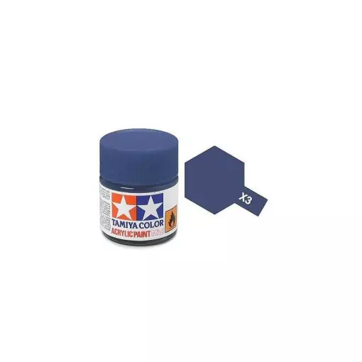 Peinture acrylique en pot - Bleu Roi BRILLANT X3 - TAMIYA 81503 - 10ml