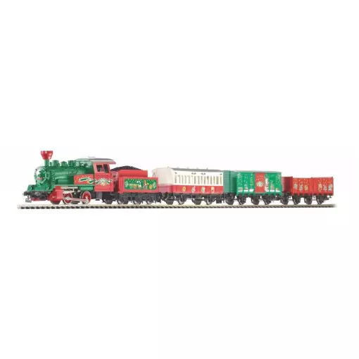 Steam locomotive Christmas starter set with 3 carriages