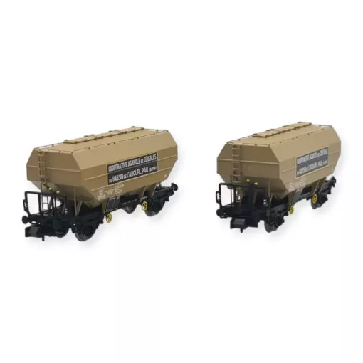 Coffret 2 wagons céréaliers - REE Modèles NW306 - N 1/160
