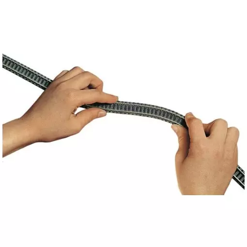 Flexibele rail met ballast 777 mm Fleischmann 9106 - N : 1/160 - Code 80