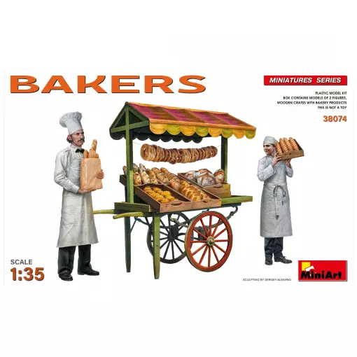 Lot de 2 Boulangers avec chariot - Carson 550038074 - 1/35