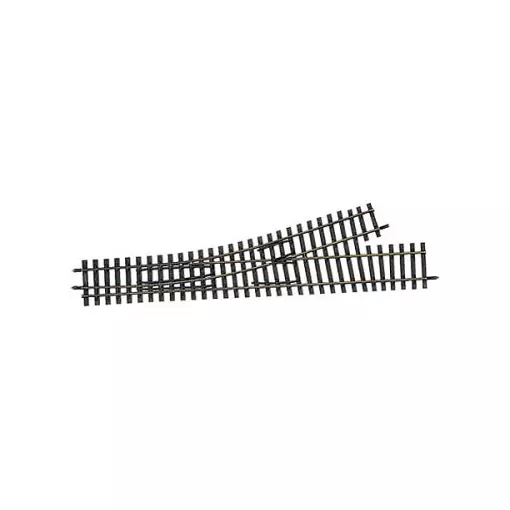 Aiguillage à gauche HO-HOe 228mm 15°