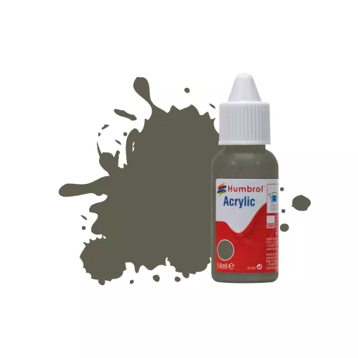 Peinture acrylique n°241 - couleur vert noir MAT HUMBROL DB0241 | 14 mL