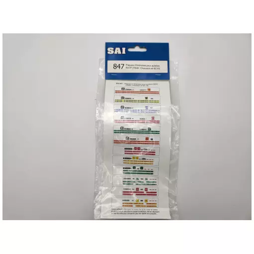 Kit de plaques d'itinéraires pour autobus RATP (TN4H Chausson et SC10)