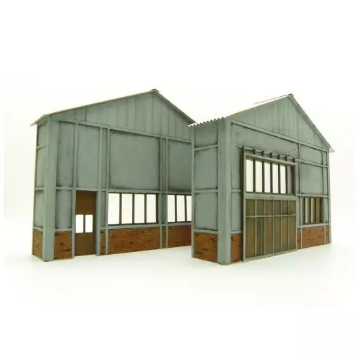 Half gable workshop - BOIS MODELISME 106016 - HO 1/87th - 122x24x98mm