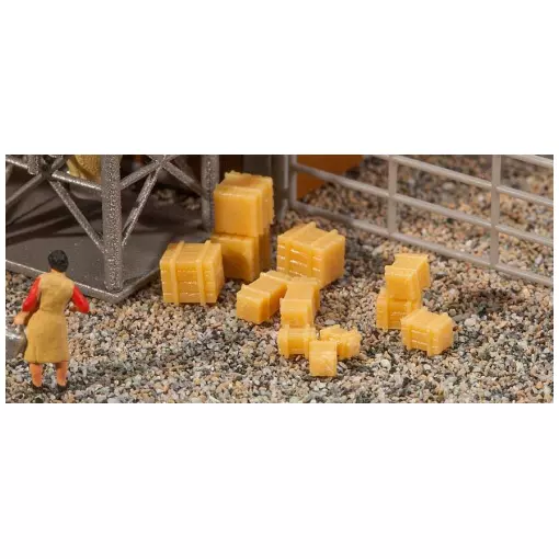 Lot de 40 caisses en bois - Faller 272906