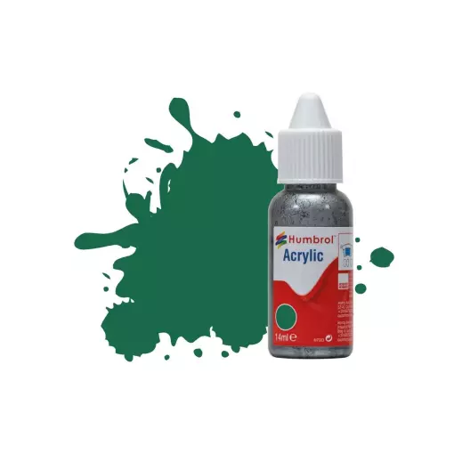 Peinture acrylique n°30 - couleur vert foncé MAT HUMBROL DB0030 | 14 mL