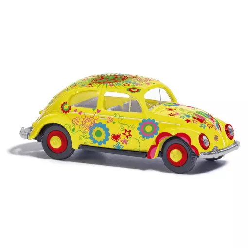 Fahrzeug Volkswagen Käfer Hippie mit ovalem Fenster BUSCH 52963 - HO 1/87