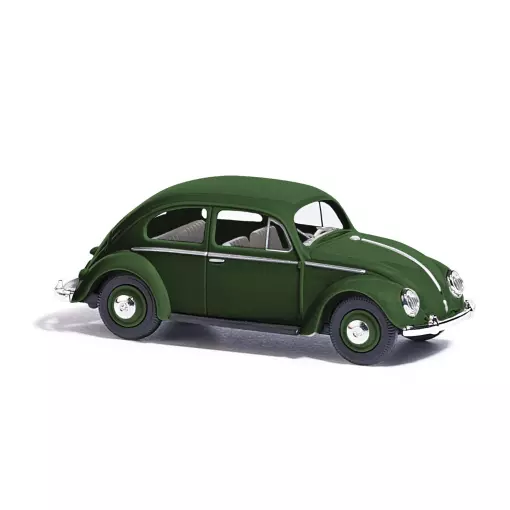VW Coccinelle avec toit en tissu - Vert foncé - Busch 52990 - HO 1/87