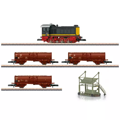 Rame de train miniature diesel "transport de betteraves" avec v36 - Märklin 81773 - privée - Z 1/220 - EP. IV - Analogique - 2R