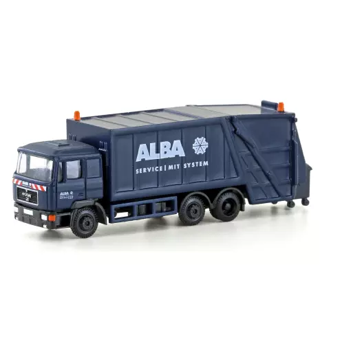 Müllwagen MAN F90 "Alba" - LEMKE LC4661 - N 1/160 - Miniaturfahrzeug