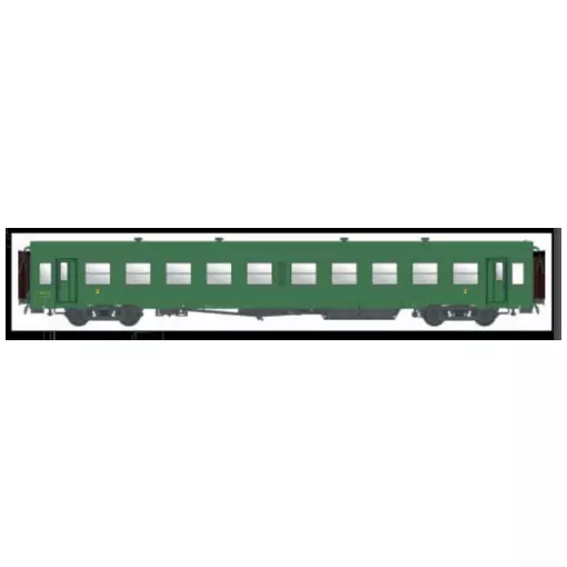 Voiture voyageurs USI courte livrée verte Bmyfi U60, marquage 1956 - Models World 40020 - HO 1/87 - SNCF - Ep III - 2R