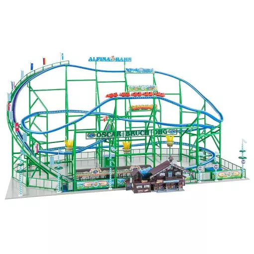 Green and blue HO 1/87 "Alpina-Bahn" rollercoaster