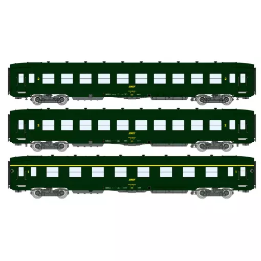 Set of 3 DEV AO-B10 U52-U53 coaches - REE MODELES VB392 - SNCF - Ep IV