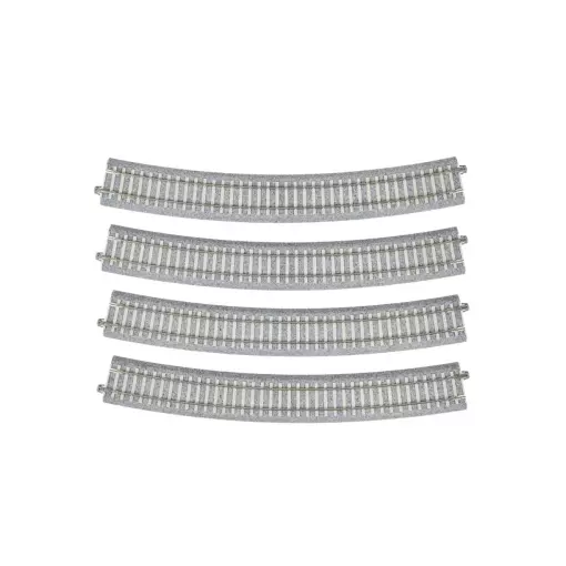 2 rails courbes Unitrack (R790-PCAL/R790-PCAR) CS - Kato 2-252 - HO 1/87