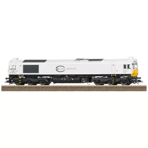 Locomotive Diesel Class 77 - Euro Cargo Rail - DB/AG - DCC SON Fumigène - EP. VI - Trix 22695 - HO : 1/87 