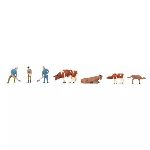 Farmers and cows - Faller 151673 - HO 1/87