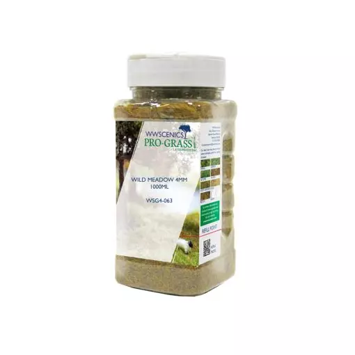Fibres herbe "prairie sauvage" - WWScenics WSG4-063 - 4 mm - 1000 mL