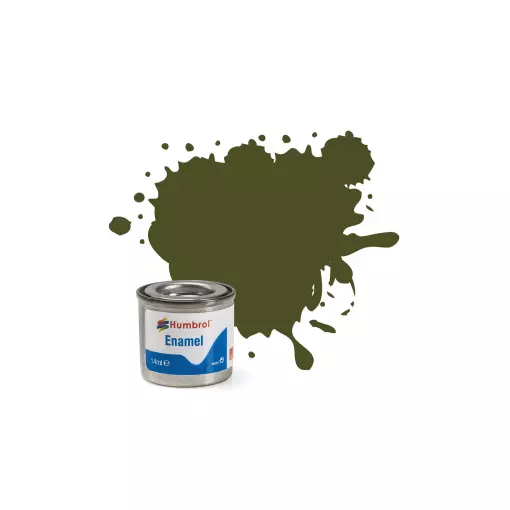 Matte Olive Brown Grey cellulose paint N°155 - Humbrol AA1688- 14 mL