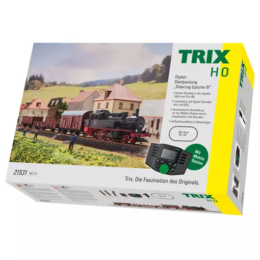 Set de iniciación "Tren de mercancías" - Trix 21531 - HO 1/87 - DR - EP III - 2R - DCC