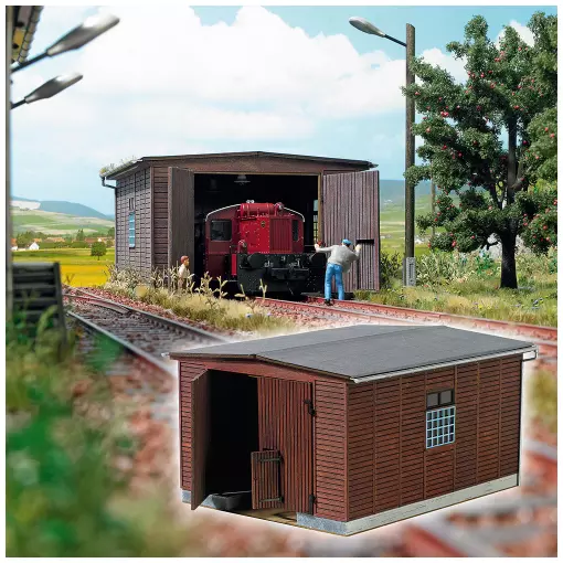 Small locomotive shed - Busch 10030 - 0 1/43