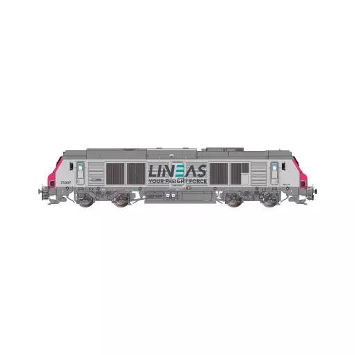 Locomotive Diesel BB75007 - LINEAS FUCHSIA - SNCF - Oskar 7520 - HO 1/87 - EP.VI - DCC Sound 