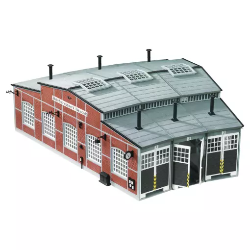 Circular locomotive shed for assembly - FLEISCHMANN 6476 | HO 1/87