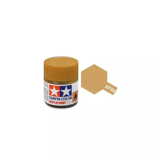 Peinture acrylique en pot - Jaune Désert MAT XF59 - TAMIYA 81759 - 10ml