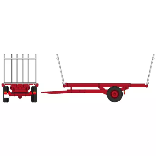 Remorque INTERNATIONAL HI 355T (5,5 t) – Plateau pour fourrage - Ree Modèles CB187 - HO 1/87